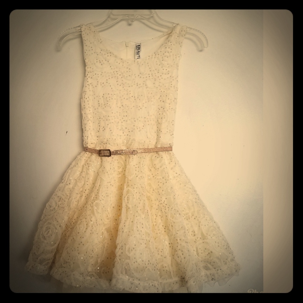 Beautees Girls Ivory Dress